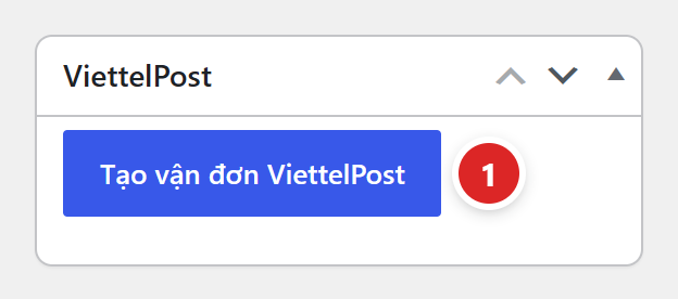Ô ViettelPost trong trang sửa đơn hàng với nút Tạo vận đơn ViettelPost