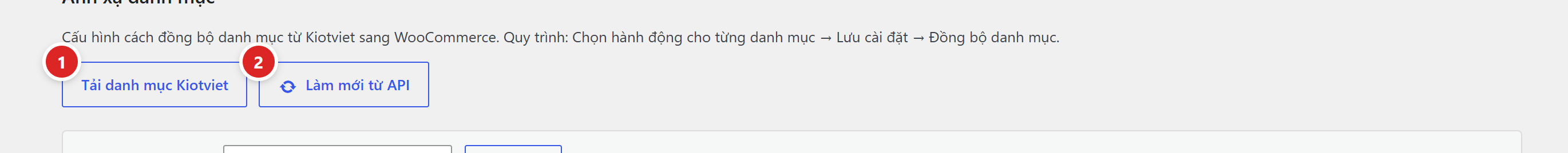 Hai nút tải danh mục được đánh số