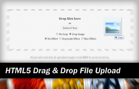 HTML5 Drag and Drop File Upload with Canvas