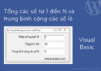 Tổng các số từ 1 đến N và trung bình cộng các số lẻ trong vb6