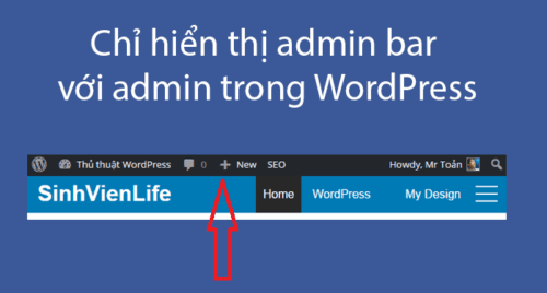 Chỉ hiện thị admin bar với admin trong WordPress