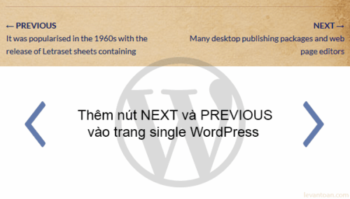 Thêm nút next và previous vào trang single WordPress