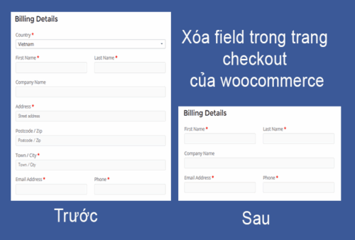 Làm việc với các fields trong trang checkout của woocommerce
