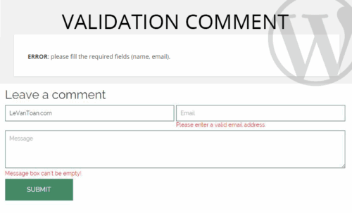 Comment Validation