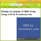 Code chèn quảng cáo popup cố định trong trang web