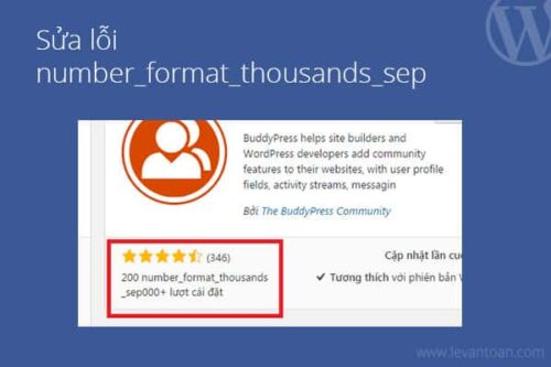 Sửa lỗi number_format_thousands_sep và printf(): Too few arguments plugin-install.php on line 235 trong WordPress