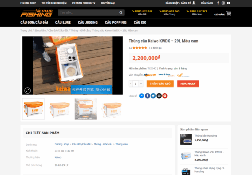 Thiết kế Website bán đồ câu