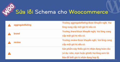 Sửa lỗi thiếu schema aggregateRating, brand, review… cho Woocommerce