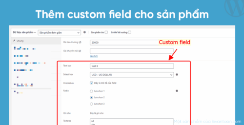 Cách thêm custom field trong Woocommerce