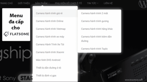 Chia sẻ cách làm menu đa cấp cho Flatsome