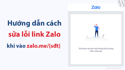 Hướng dẫn cách sửa lỗi link zalome trên website
