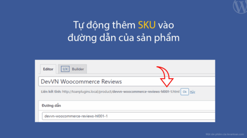 Tự động thêm SKU vào đường dẫn của sản phẩm trong WordPress