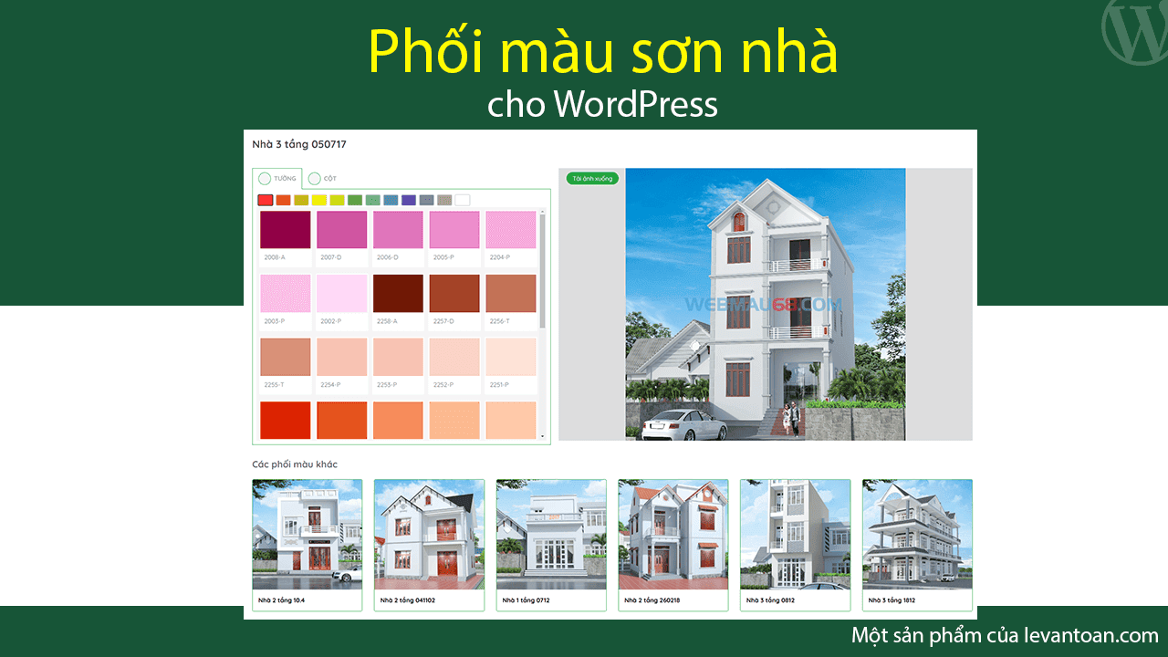 Plugin phối màu sơn nhà cho WordPress