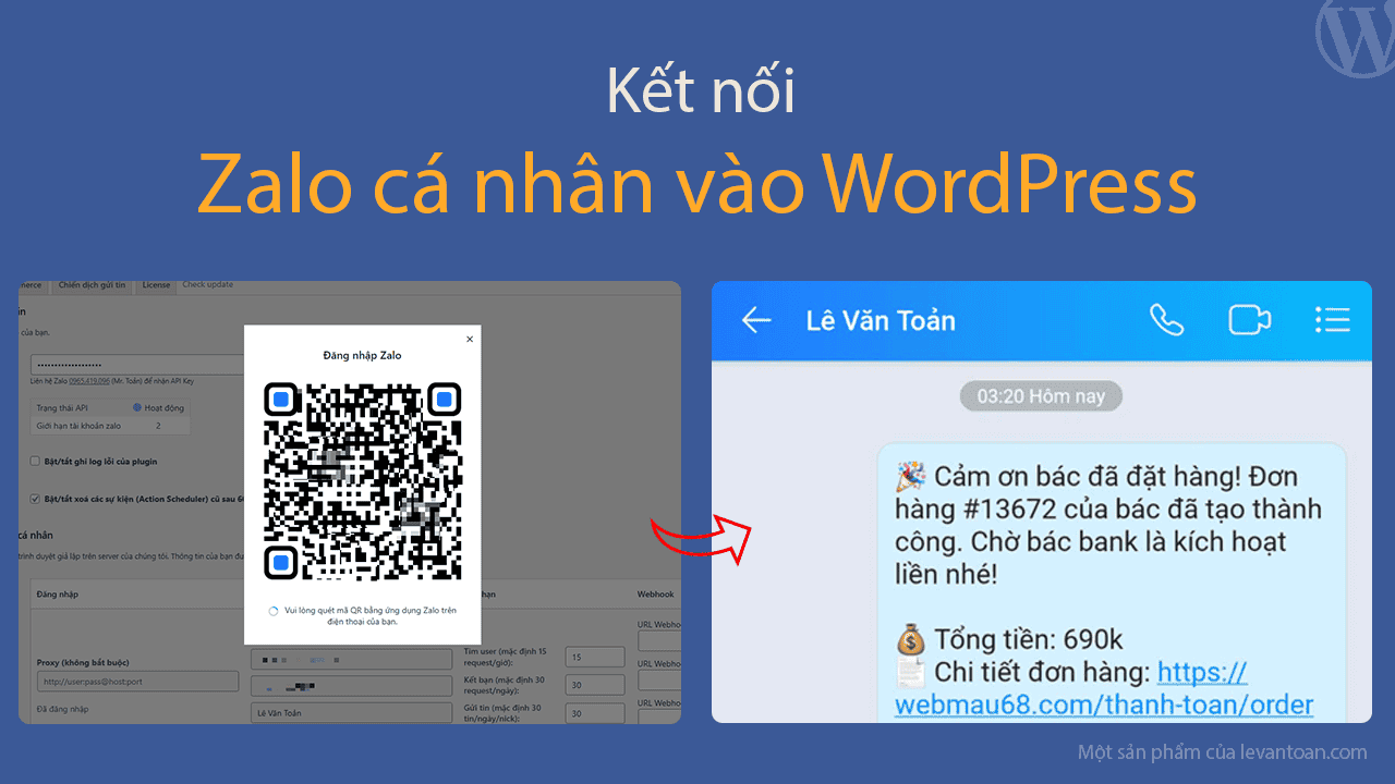 Kết nối Zalo cá nhân vào WordPress