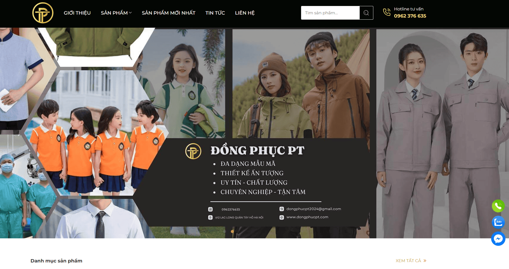 Dự án website đồng phục