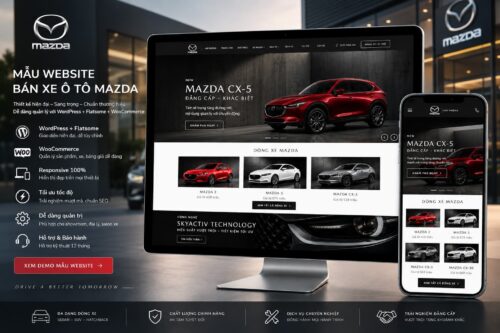 Mẫu website bán xe ô tô Mazda
