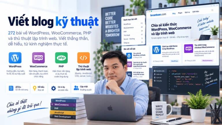 Blog kỹ thuật về WordPress, WooCommerce và PHP của Lê Văn Toản