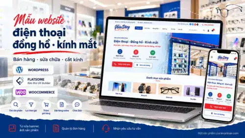 Mẫu website bán điện thoại, đồng hồ, kính mắt
