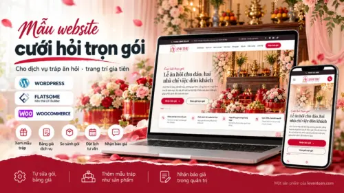 Mẫu website dịch vụ cưới hỏi trọn gói